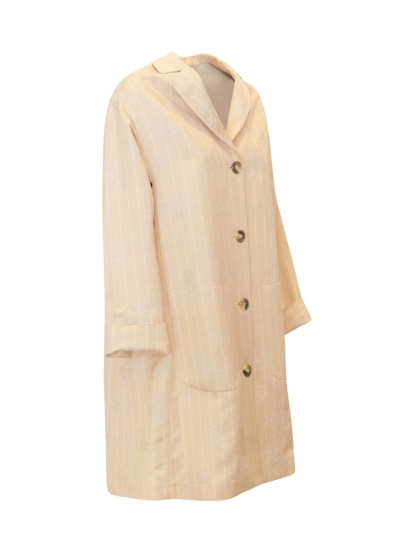 The One Antique Pink Viscose Paul Dust Coat