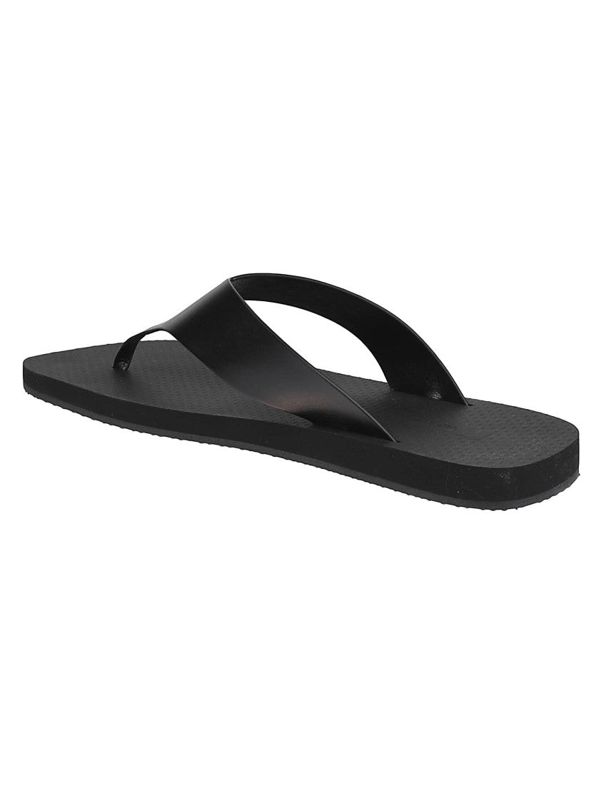The Row Black Dune Classic Ginza Flat Sandals