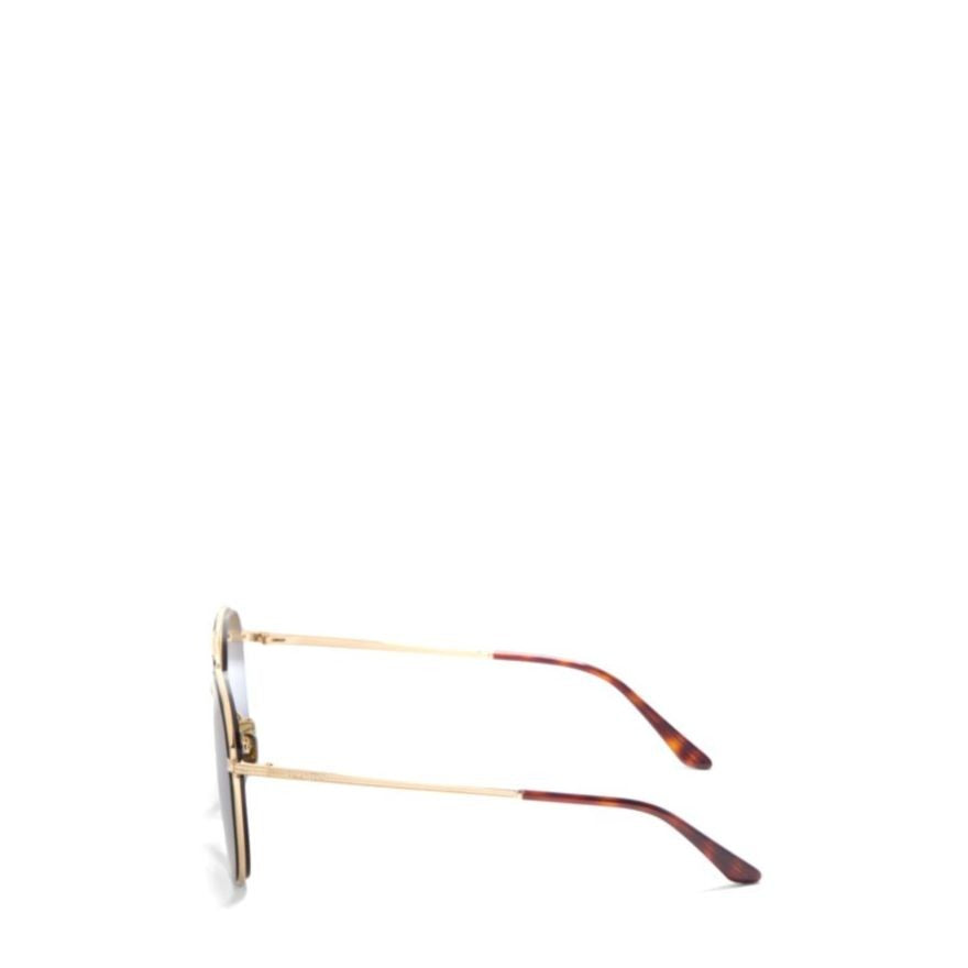 Valentino Vls-172 Gold-Tone Metal Aviator Sunglasses