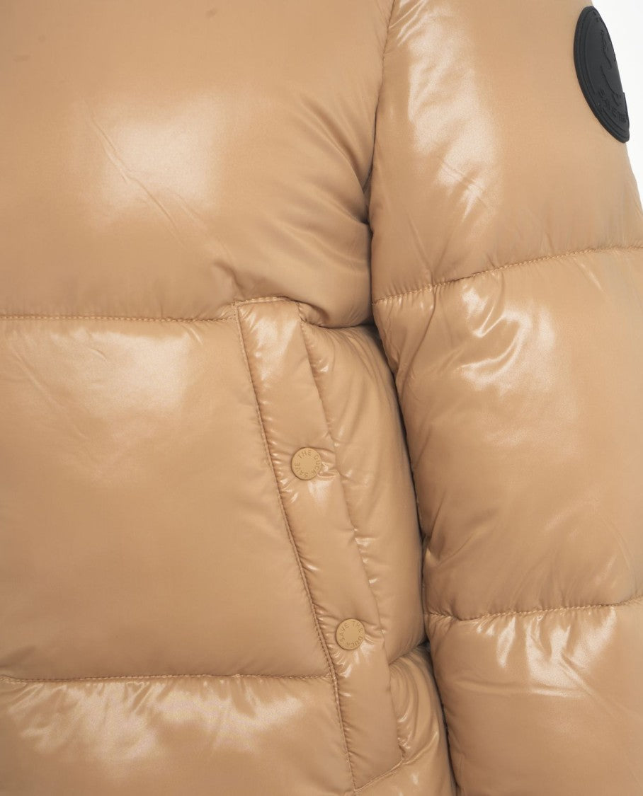 Save The Duck Quilted Puffer Jacket With Soft Faux Fur Collar