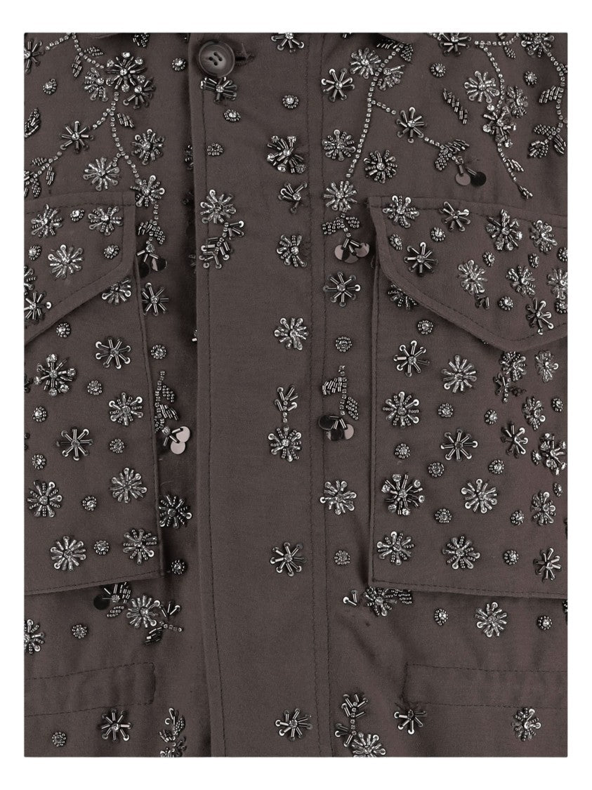 Novelle Embroidered Cotton Jacket With Appliqués