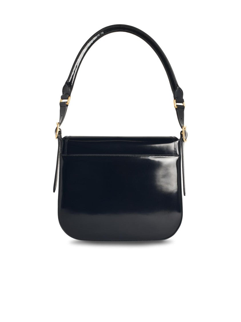 Bally 'Beckett' Black Leather Trellis Bag