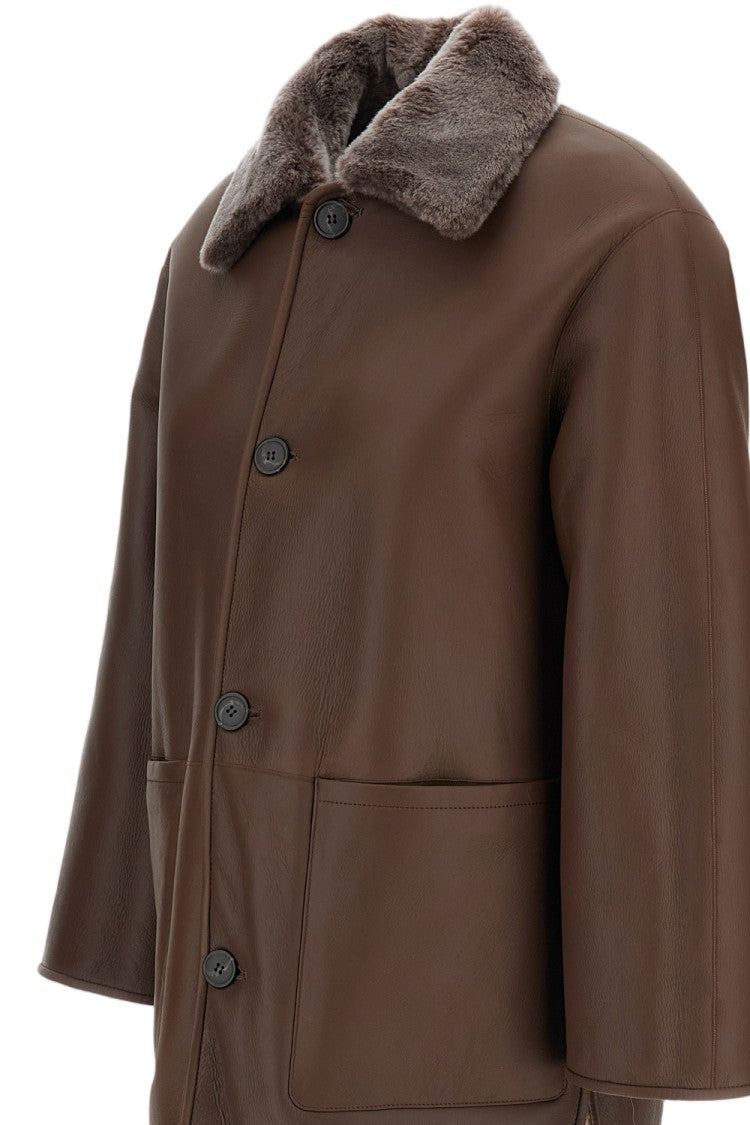 Arma Brown Nicola Shearling Reversible Jacket