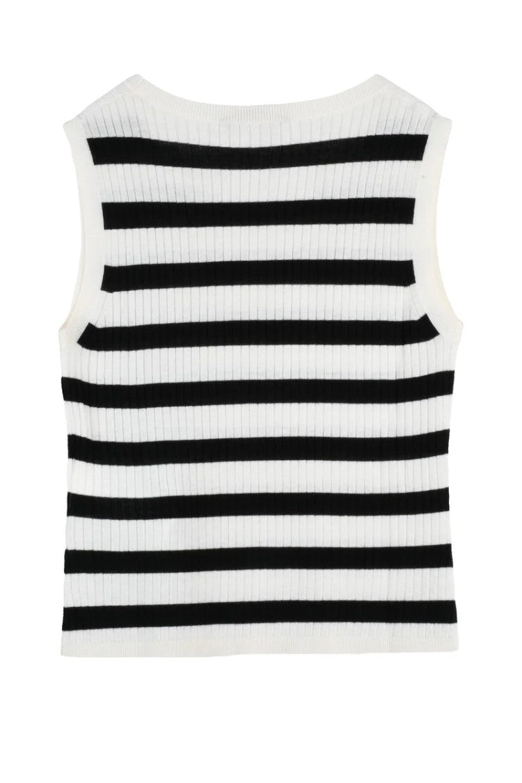 Max Mara Valeria Top Vest - White/Black