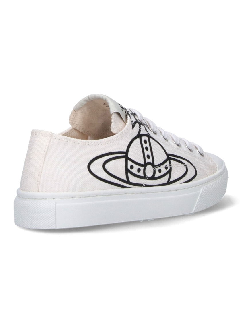 Vivienne Westwood Minimalist White Sneakers With Smooth Silhouette