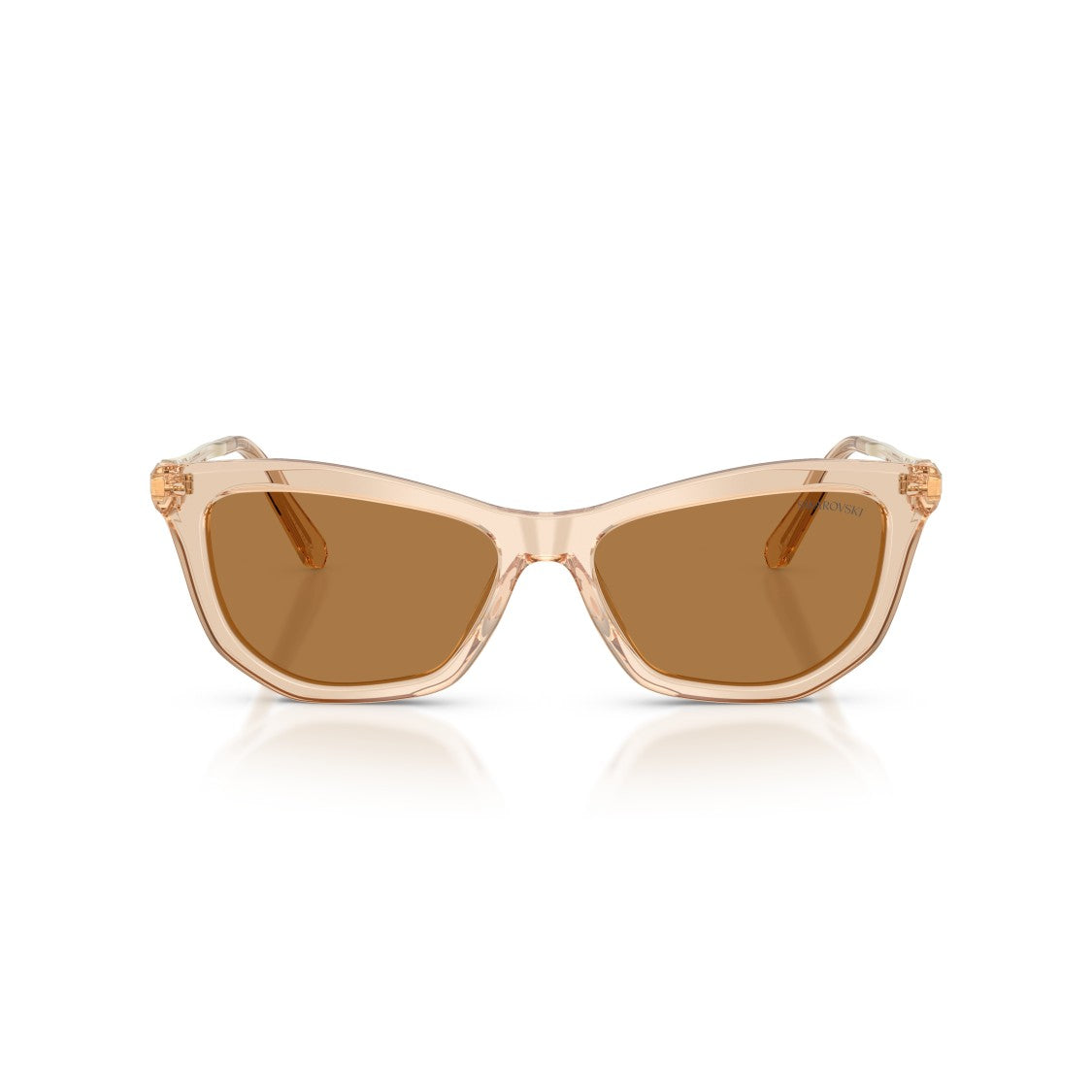 Swarovski 0Sk6057 Translucent Acetate Sunglasses With Angular Frame