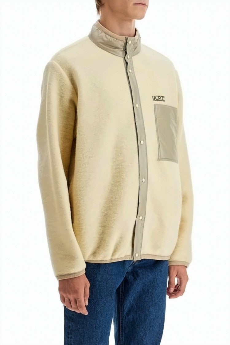 A.P.C. Textured Wool-Blend Jacket With Stand Collar