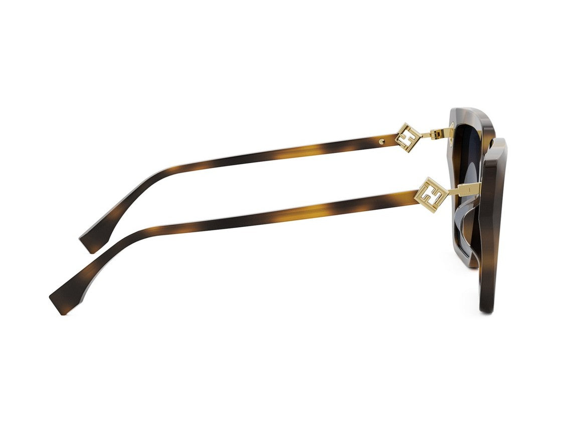 Fendi Tortoiseshell Fe40161f Acetate Square Sunglasses