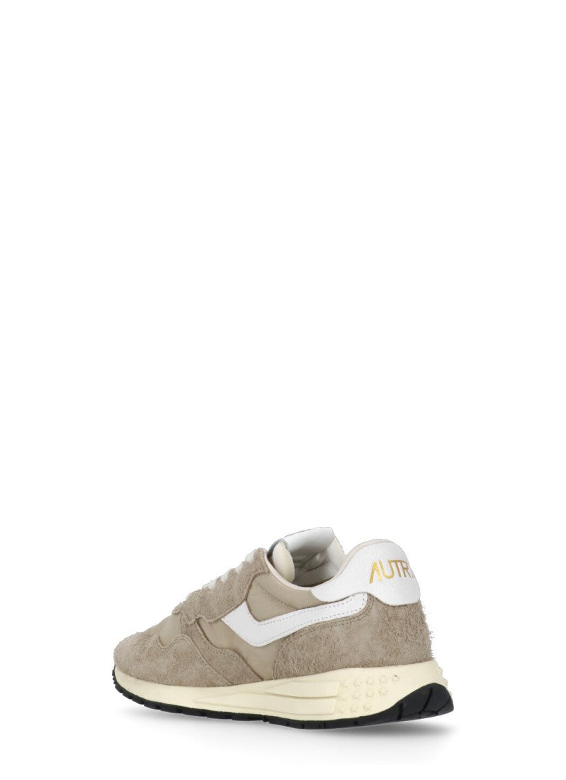 Autry Beige Reelwind Low Suede Sneakers