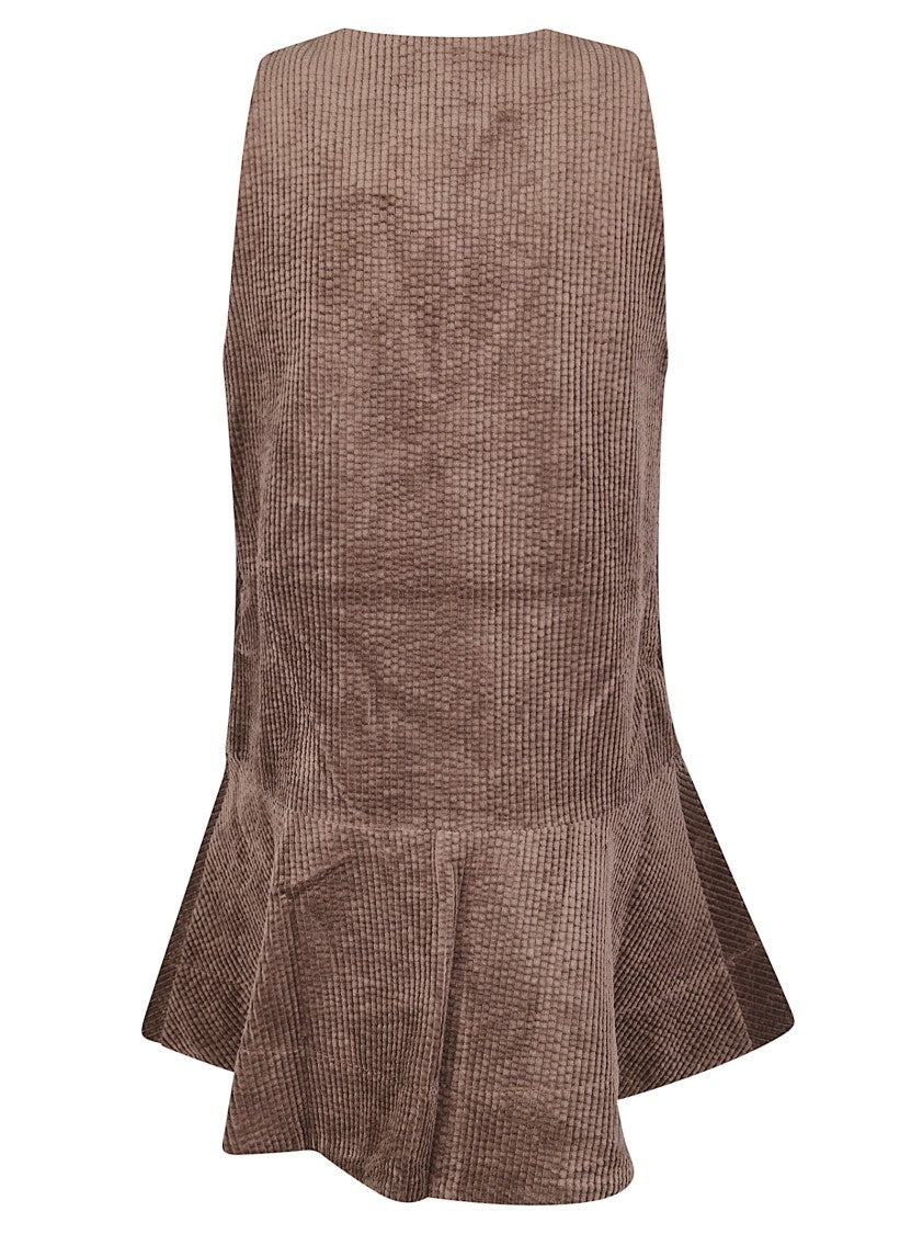 Ganni Mini Dress Seersucker Corduroy