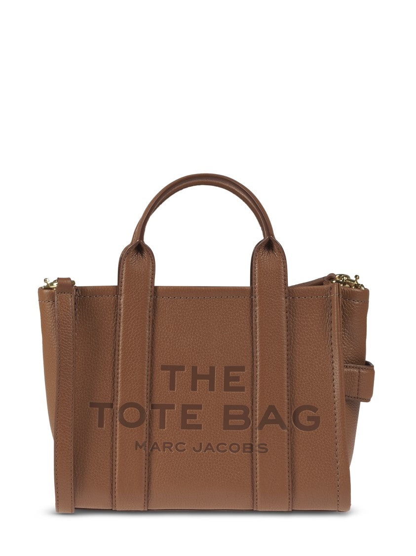 Marc Jacobs Structured Pebbled Leather Tote With Bold Logo