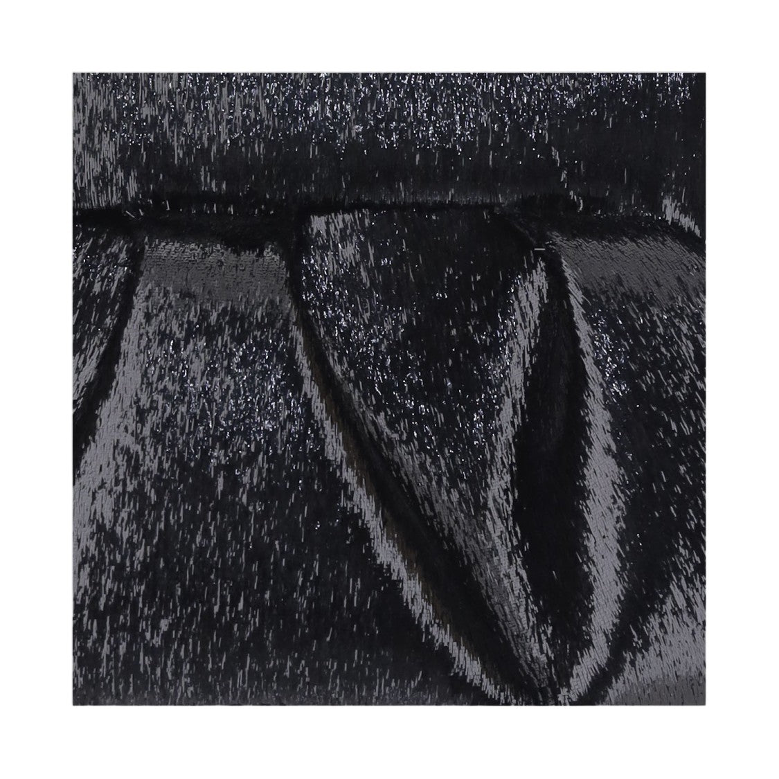 Themoirè Glossy Black Gathered Handbag