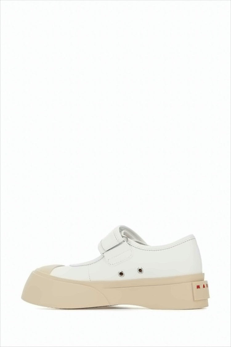 Marni Minimalist White Sneakers With Wide Strap Closure