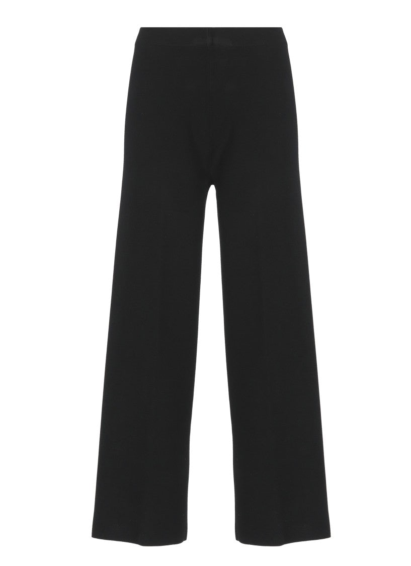 D. Exterior Black Viscose Pants