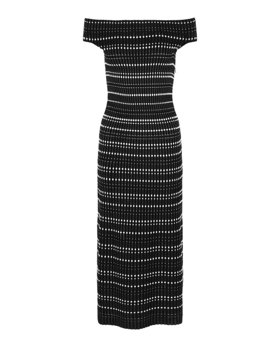 Alexander Mcqueen Off-The-Shoulder Midi Dress