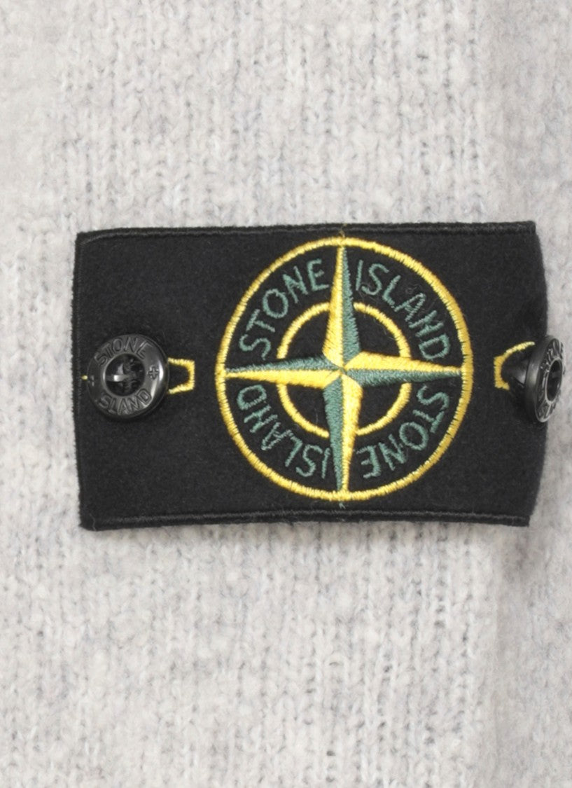 Stone Island Heather Grey Wool Sweater