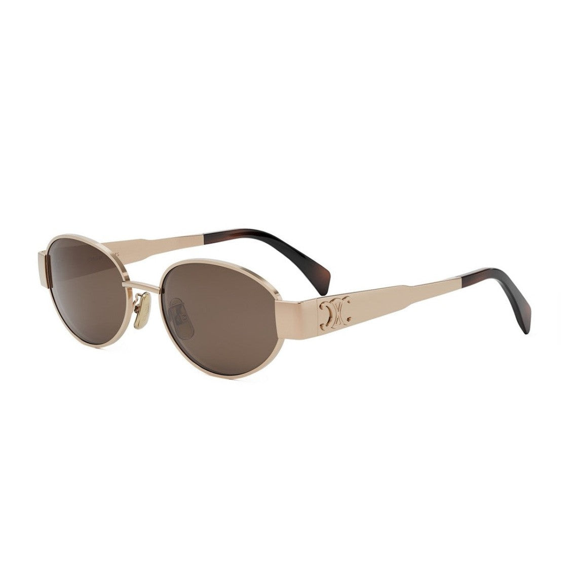 Celine Rose Gold Metal Triomphe Oval Sunglasses