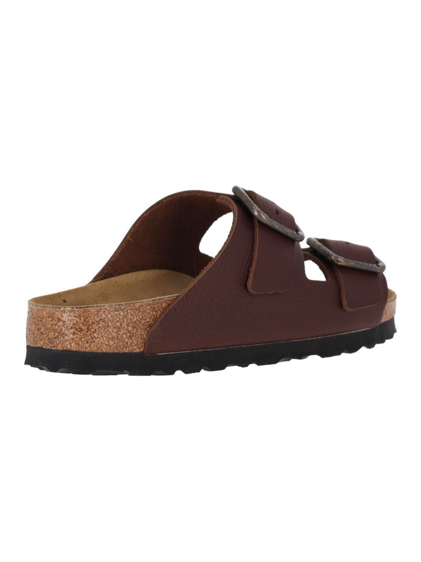 Birkenstock Brown Calf Leather Arizona Wire Buckle Sandals