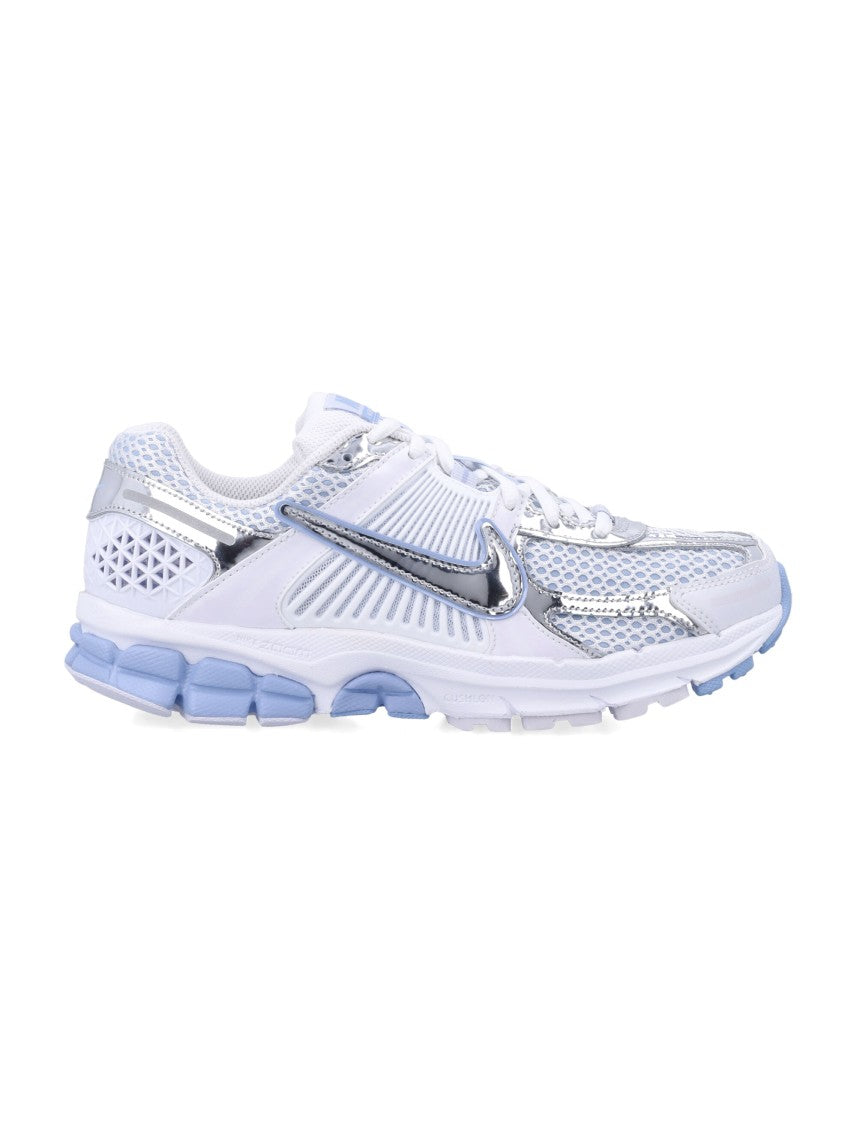 Nike White Zoom Vomero 5 Leather-And-Fabric Sneakers