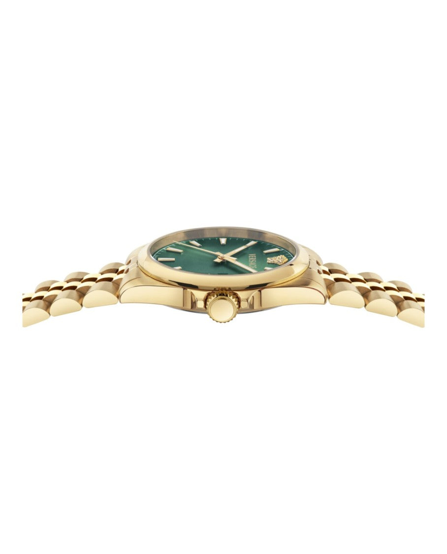 Versace Anteo Bracelet Watch With Green Sunray Dial