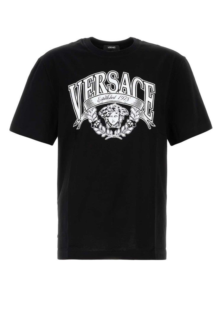 Versace Black Cotton T-Shirt