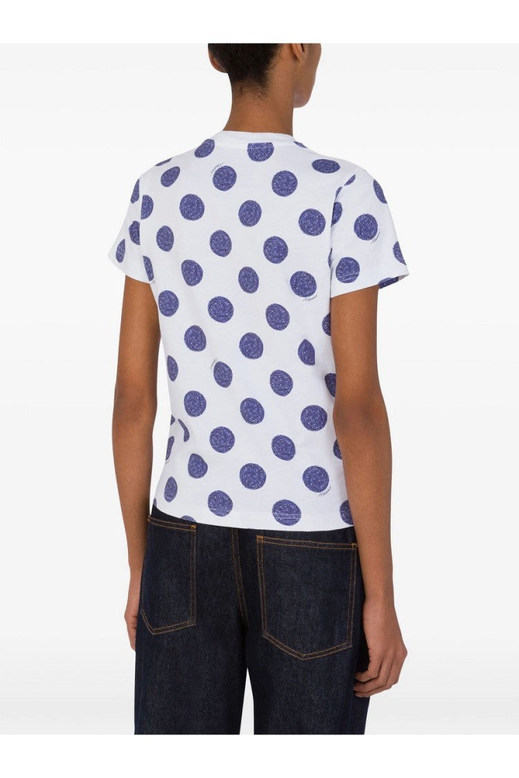 Moschino Playful Polka Dot T-Shirt In Soft Cotton
