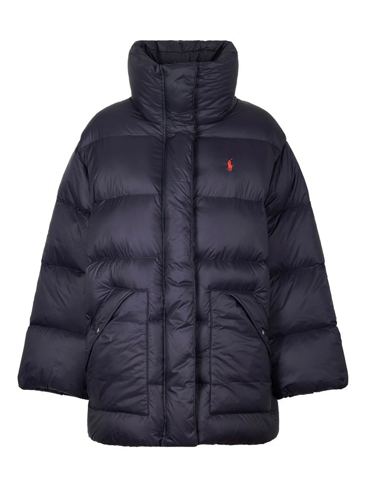 Polo Ralph Lauren Boxy Oversized Puffer Coat With High Stand Collar And Quilted Padding