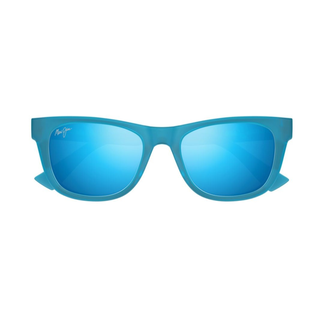 Maui Jim Kaulike Rectangular Turquoise Frame Sunglasses With Mirrored Lenses