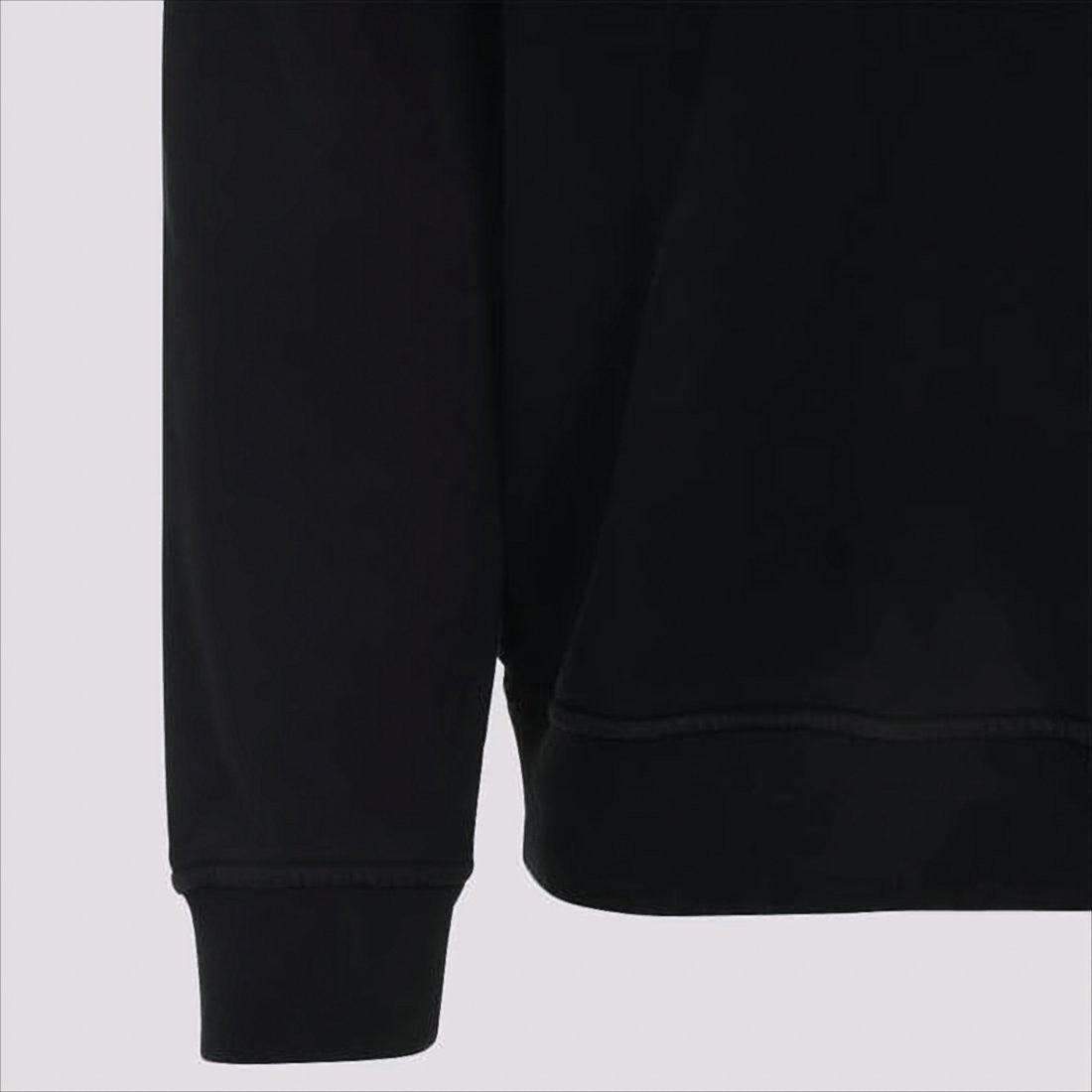 Stone Island Minimalist Black Long-Sleeve Sweatshirt With Patch Logo