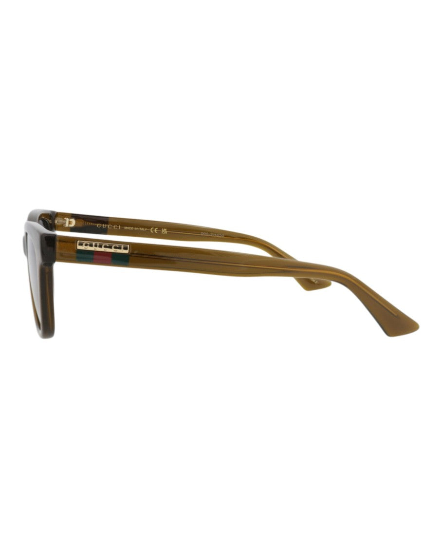 Gucci Square-Frame Injection Sunglasses With Saddle Nose Bridge