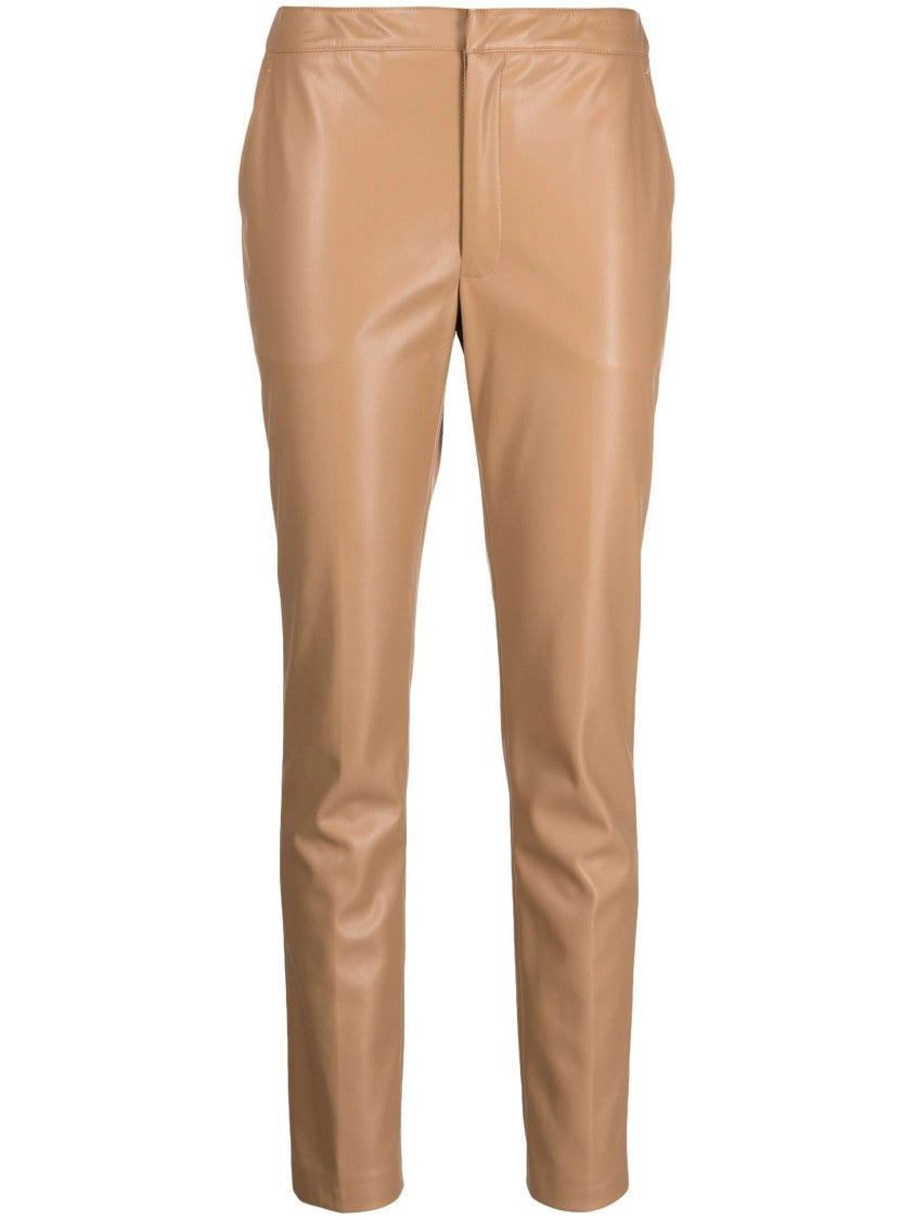 Twin-Set Tailored Brown Formal Trousers With Classic Waistband