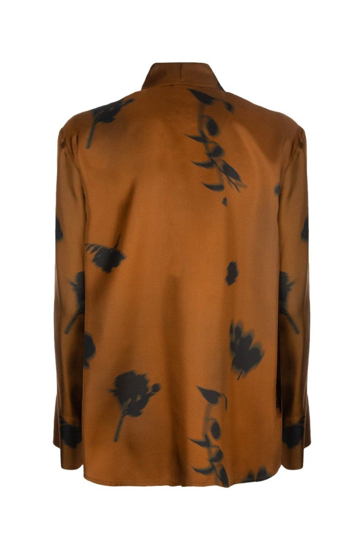 Max Mara Eraclea Silk Blouse With Abstract Floral Design