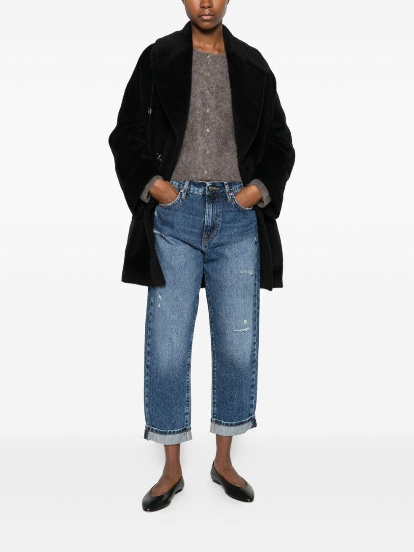 Tagliatore Double-Breasted Alpaca And Virgin Wool Coat