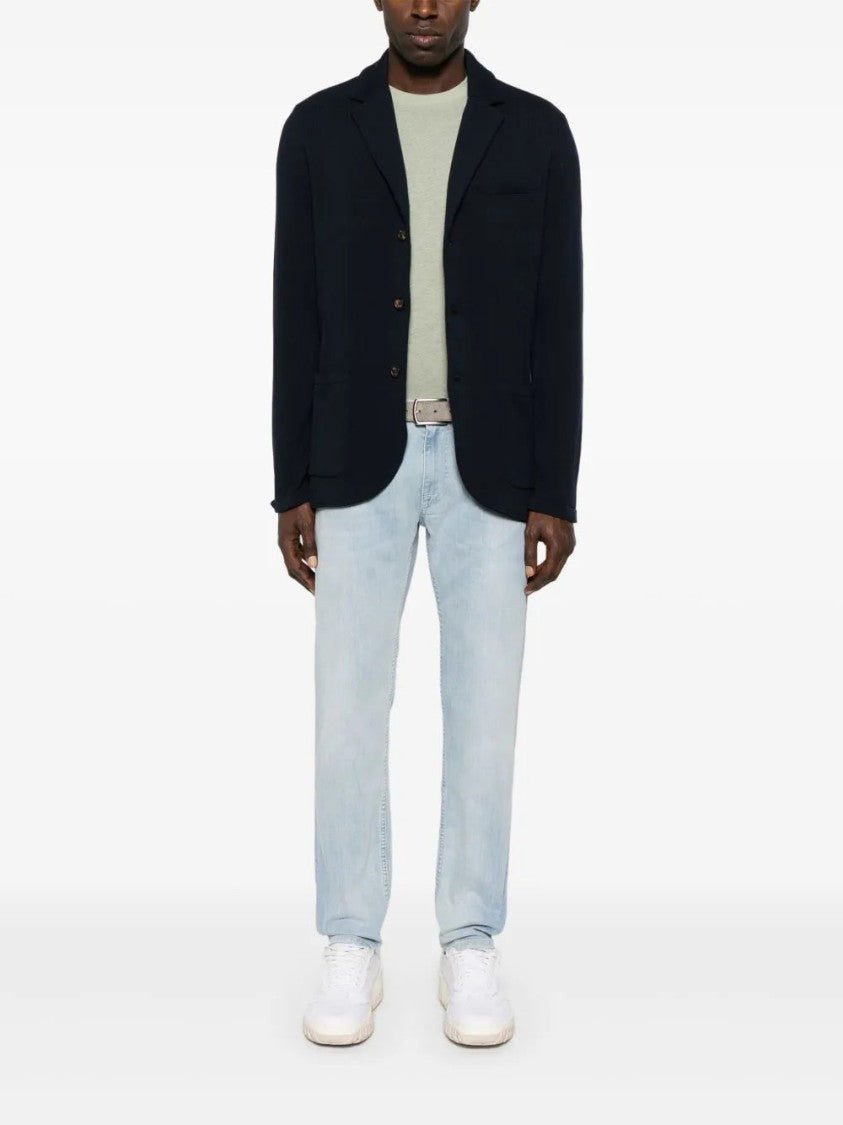 Eleventy Single-Breasted Knitted Blazer