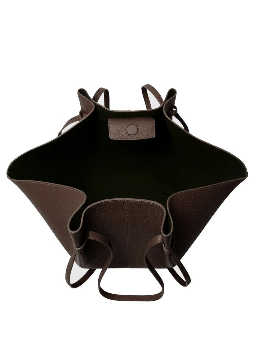 Yuzefi Large Leather Tote Bag With Unique Silhouette