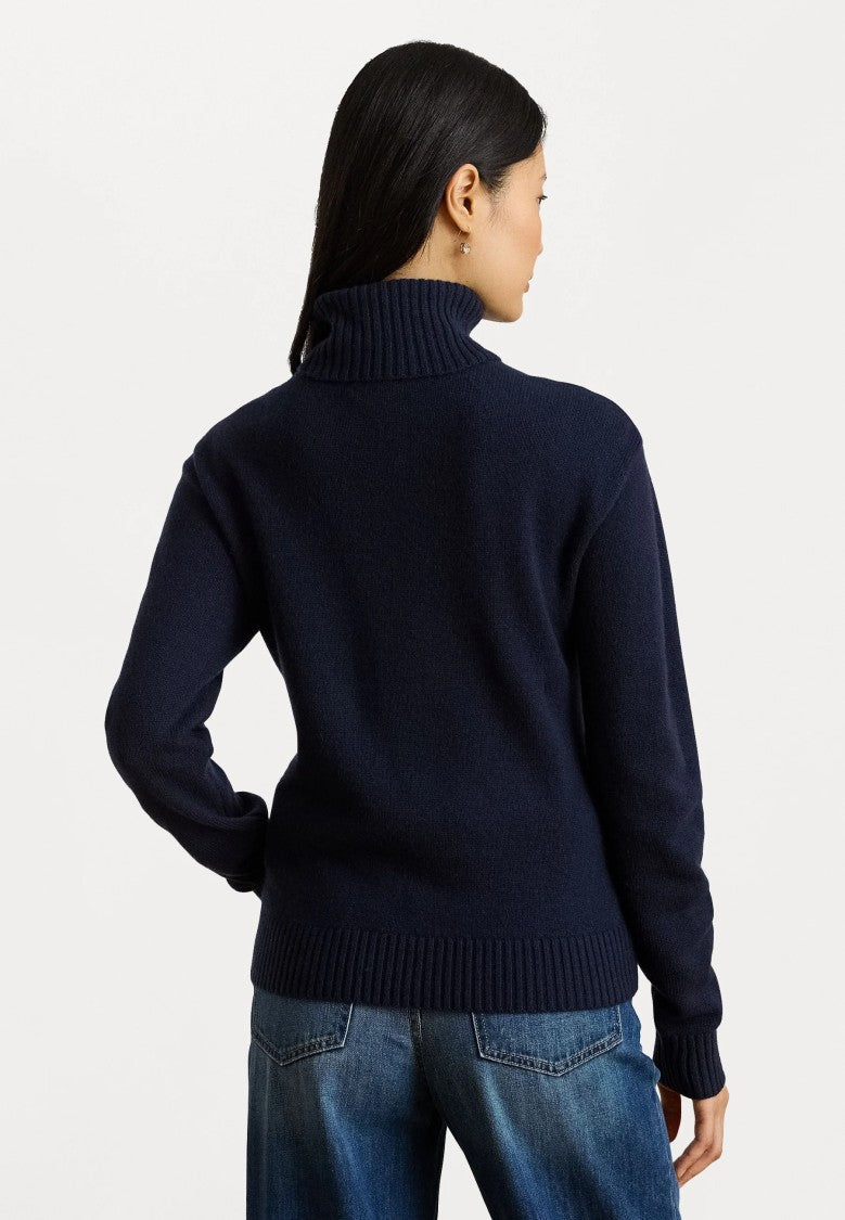 Lauren Ralph Lauren Navy Blue Jamarni Cashmere Pullover