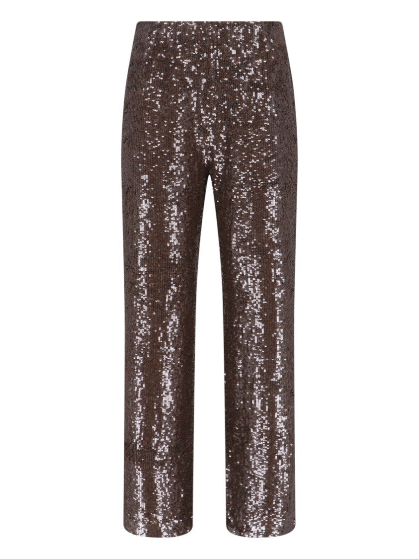 Parosh Brown Sequin Trousers