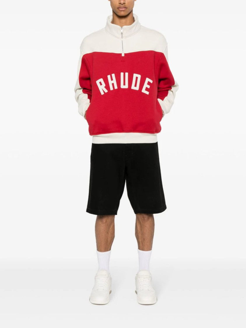 Rhude Contrast Varsity Cotton Sweatshirt
