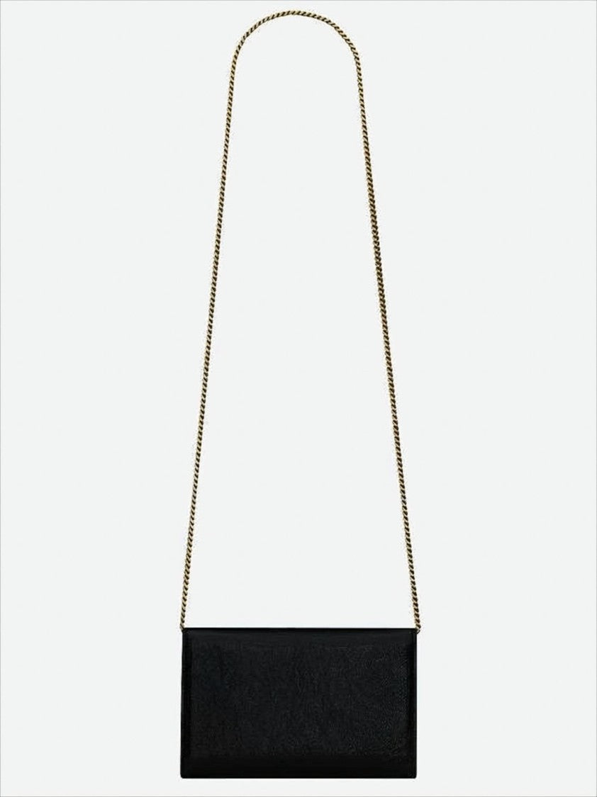 Saint Laurent Textured Calf Leather Shoulder Bag