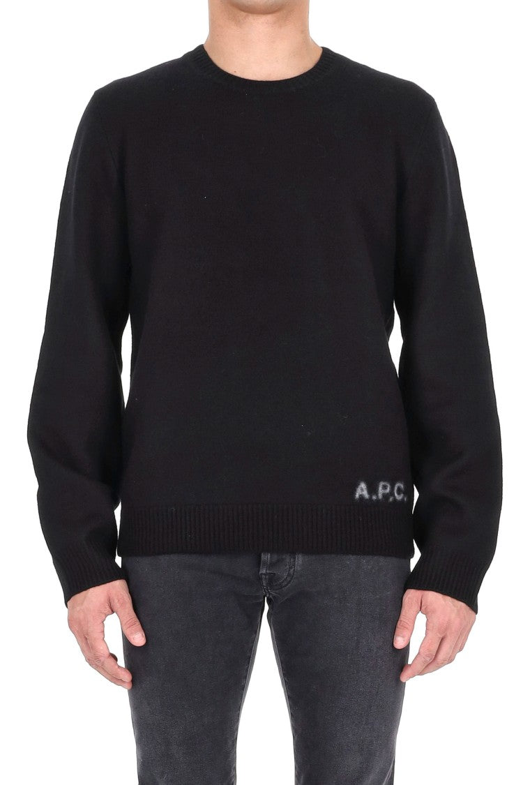 A.P.C. Edward Wool Crewneck Sweater With Logo