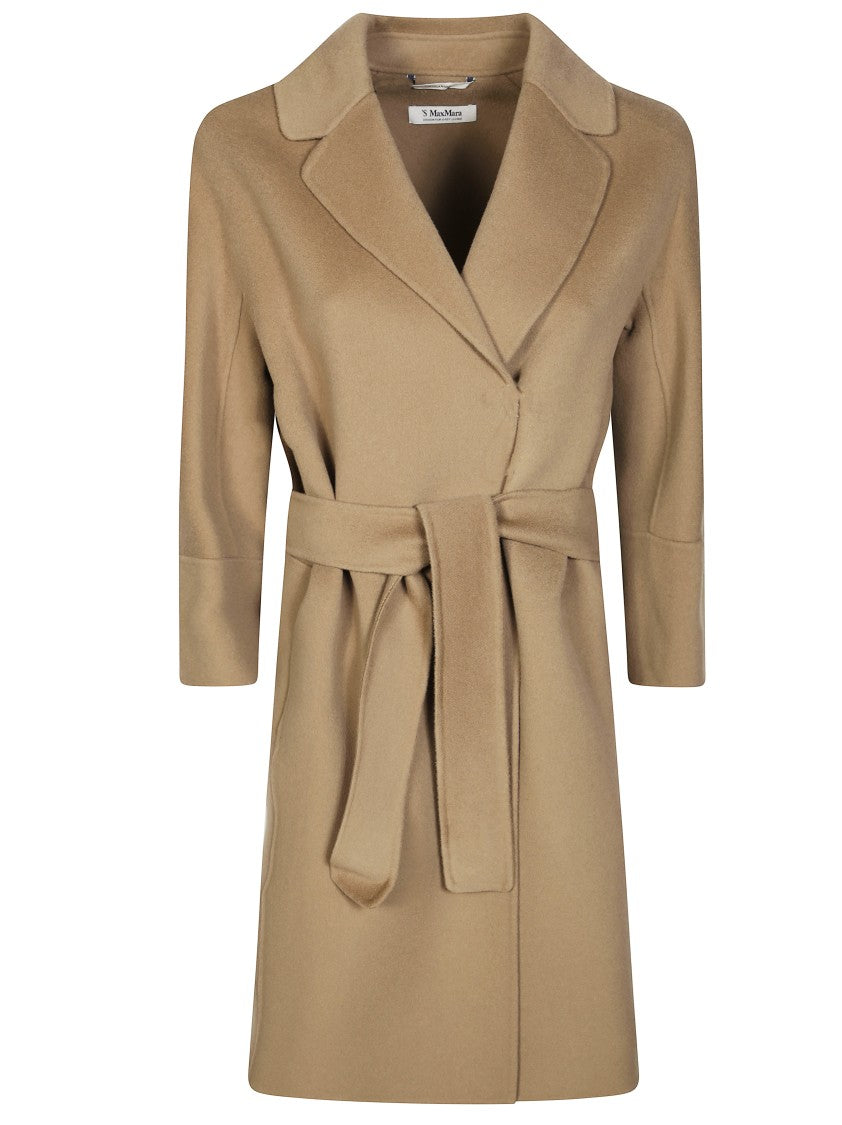 Max Mara Brown Tailored Coat With Wide Lapel