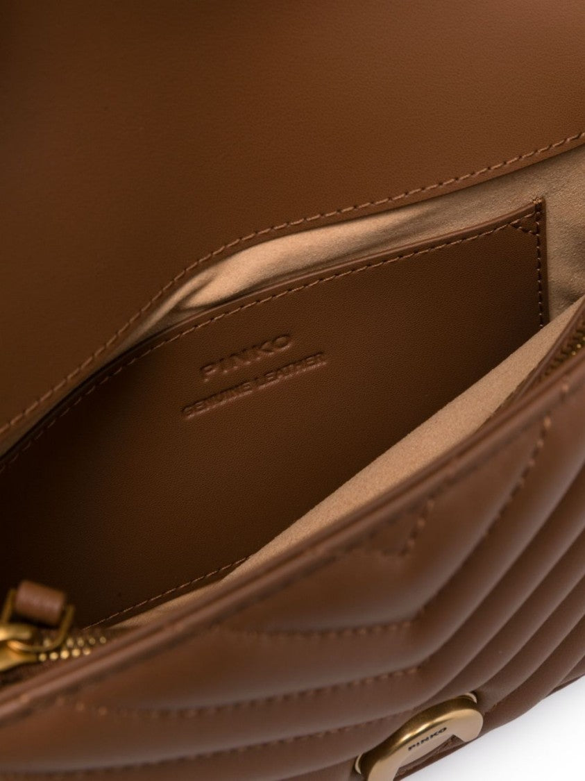 Pinko Chevron-Quilted Nappa Shoulder Bag