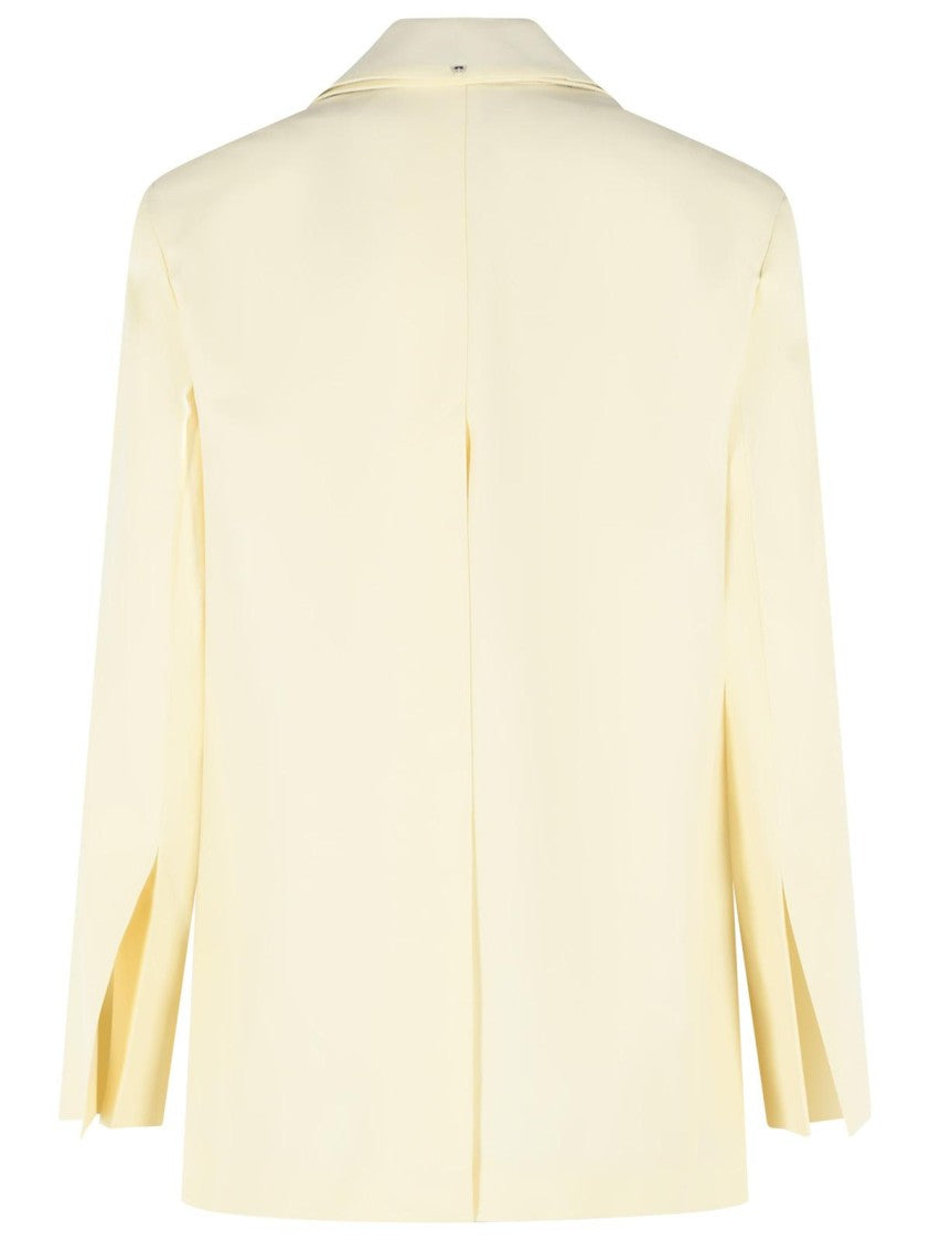 Sportmax 'Tenuta' Blazer In Light Yellow Viscose Blend