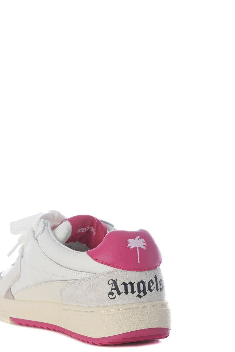Palm Angels Fuchsia Palm University Leather Low-Top Sneakers