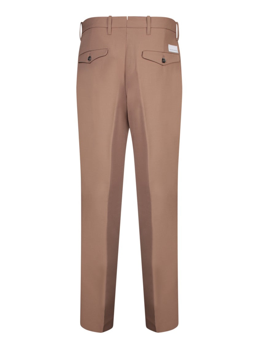 Nine In The Morning Brown Straight Leg Cut Trousers
