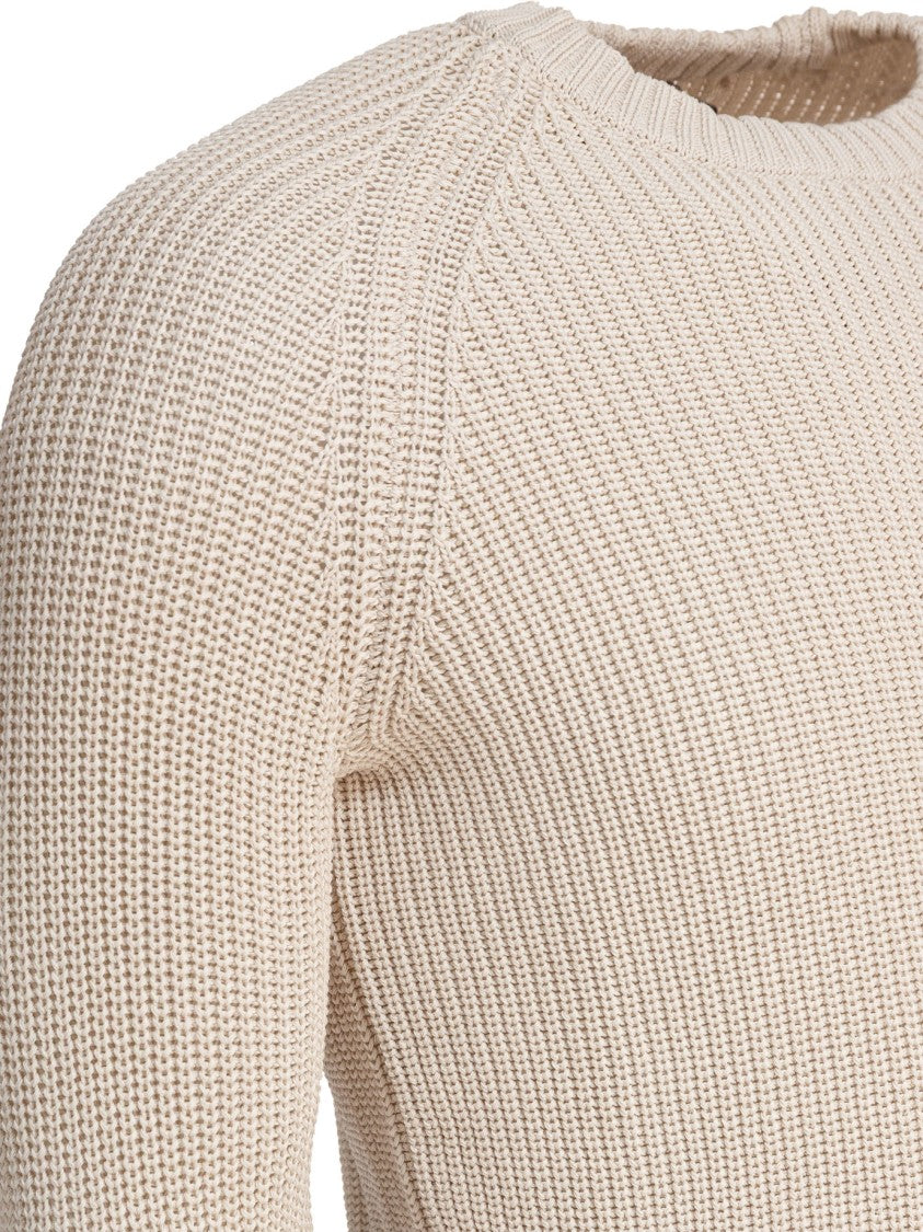Rakki' Textured Ribbed Knitwear With Crew Neckline
