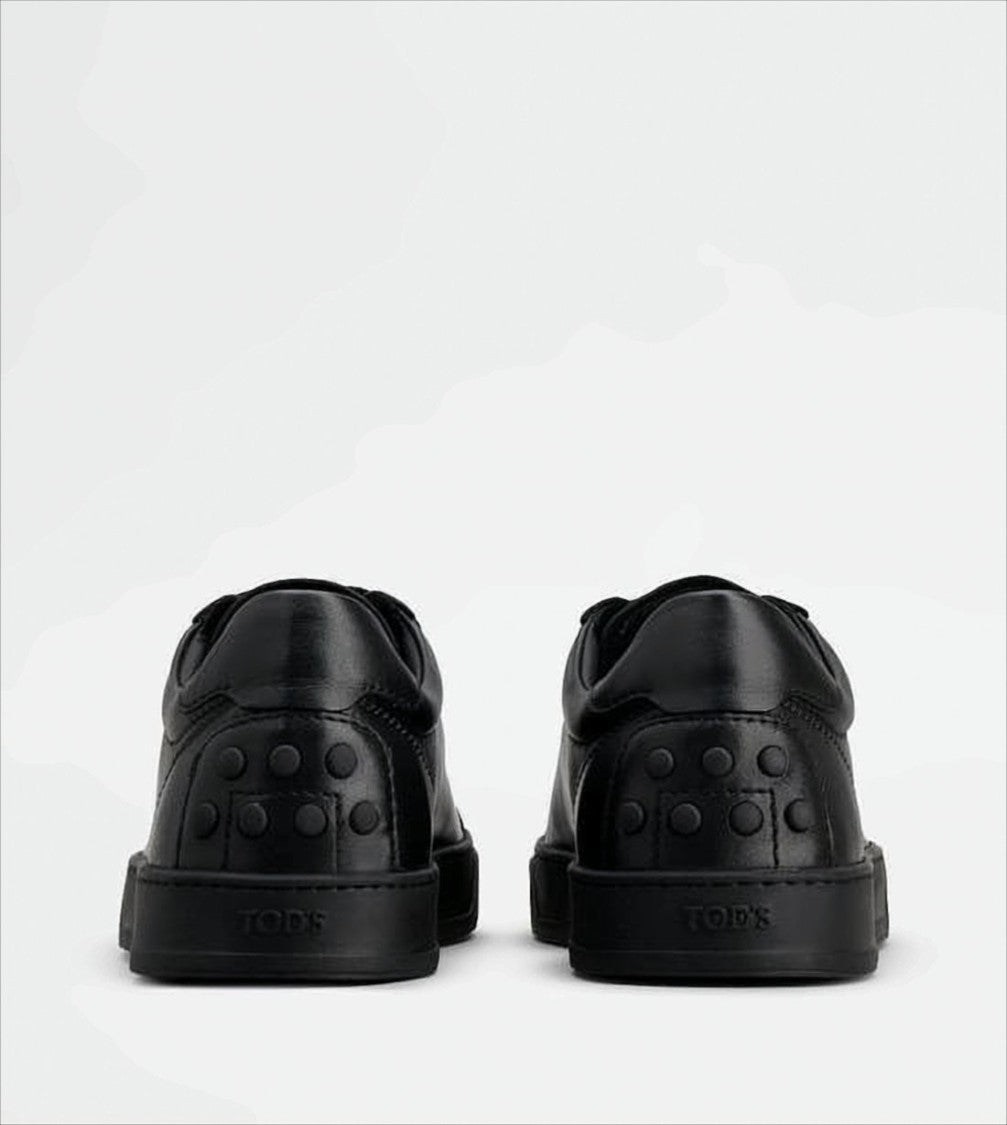 Tod's Calf Leather Low-Top Sneakers With Rubber Sole