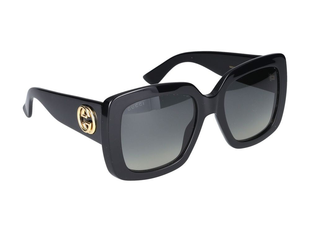 Gucci Black Oversized Acetate Square Frame Sunglasses