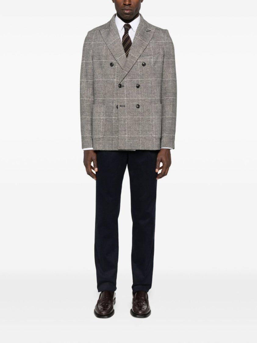 Circolo 1901 Double-Breasted Checkered Blazer