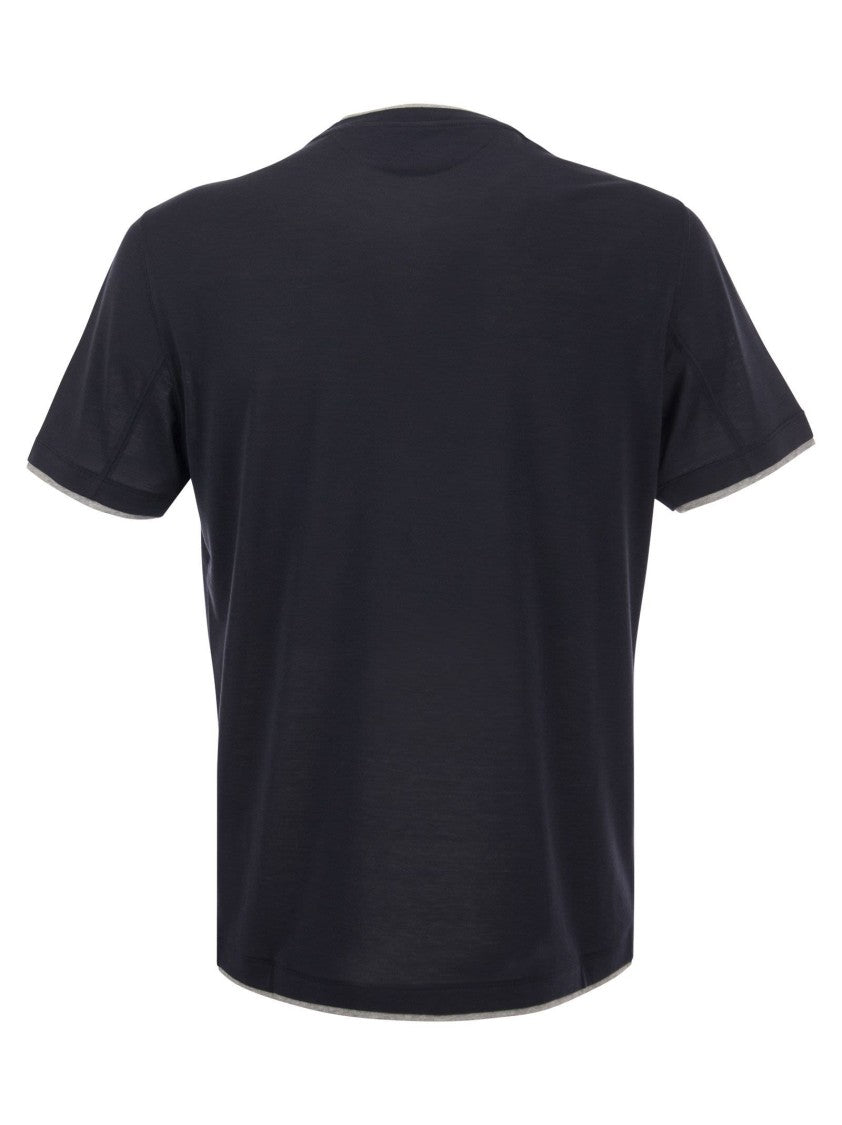Brunello Cucinelli Silk And Cotton T-Shirt